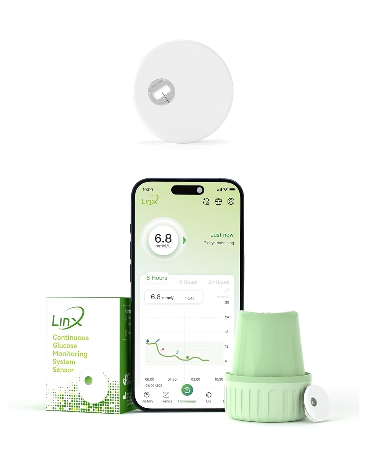 LinX CGM – Real-Time Glucose Tracker for Type 1 & Type 2 Diabetes